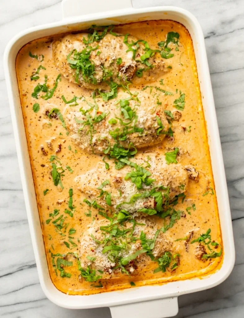 Baked Marry Me Chicken: The Hands-Off Oven Method For Feeding a Crowd 5 baked marry me chicken in dish