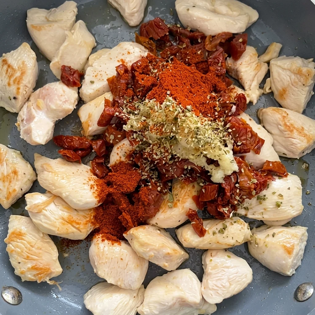 fry the chicken pieces