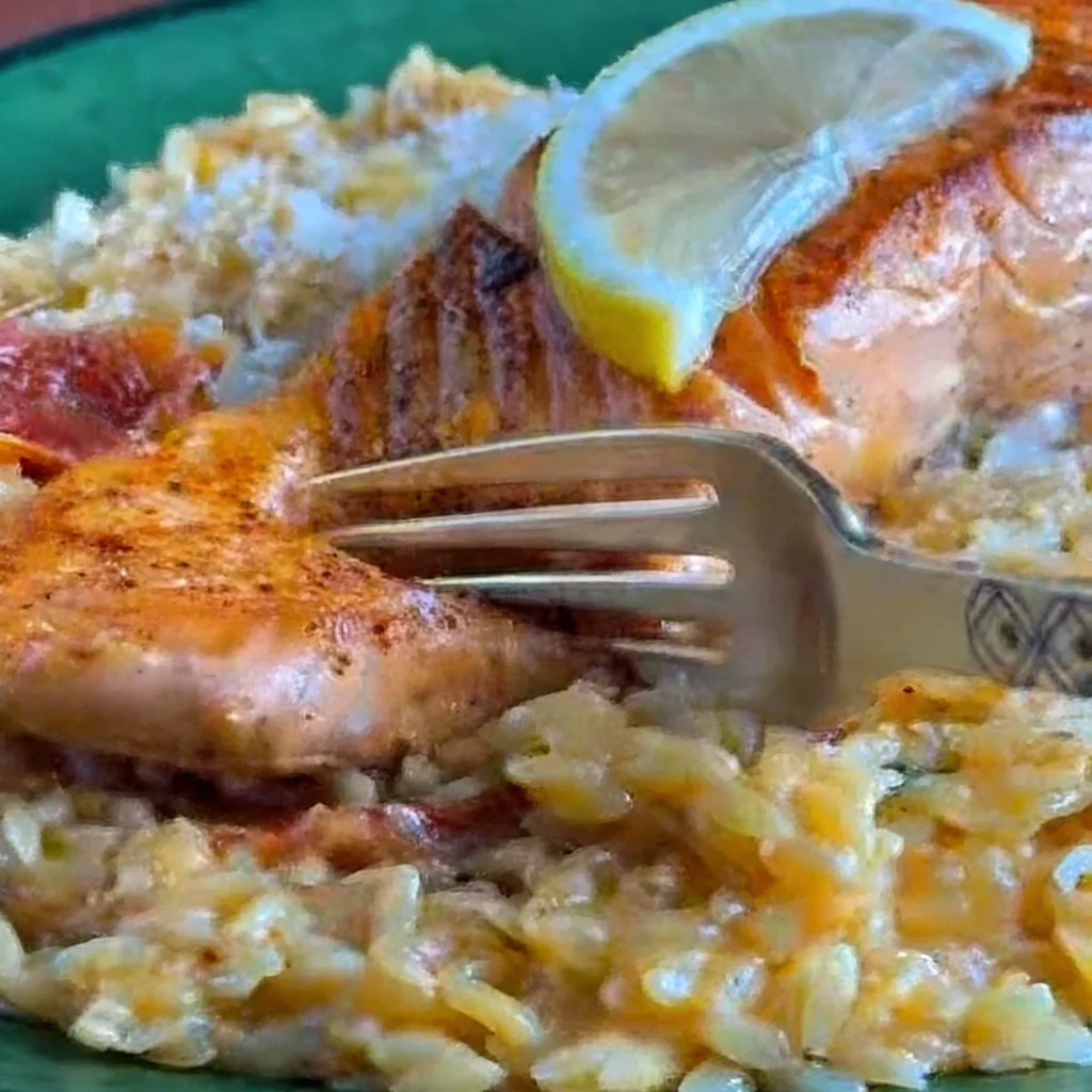 marry me salmon orzo