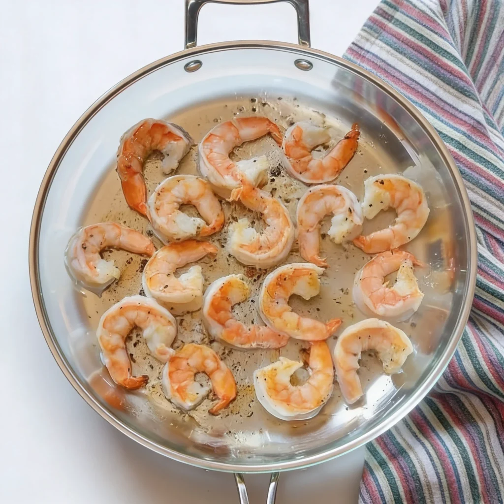 searing of shrimp 