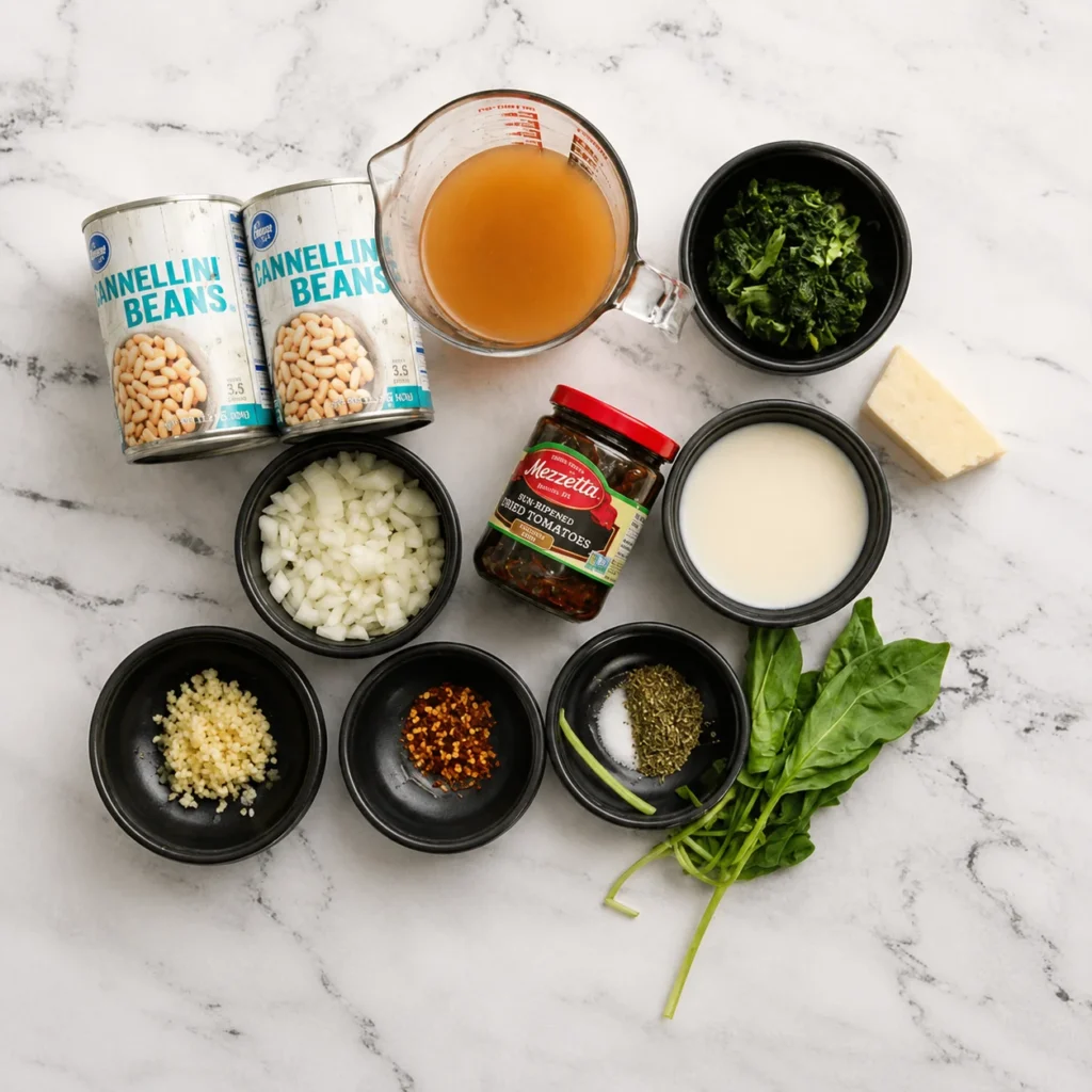 Marry Me White Beans: The Parmesan Emulsion Trick That Makes the Sauce Actually Cling 1 ingredients of marry me white beans